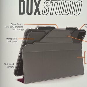 Dux Studio iPad Case with Apple Pencil Holder - Gray